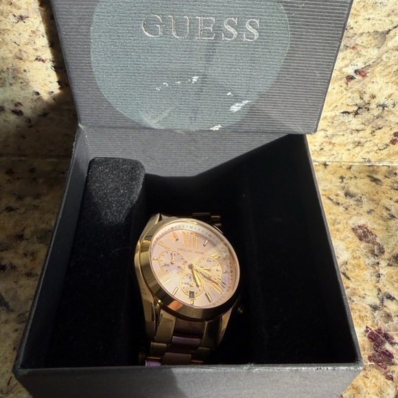 Michael Kors Gold-Tone and Rose Gold Chronograph Bracelet Watch